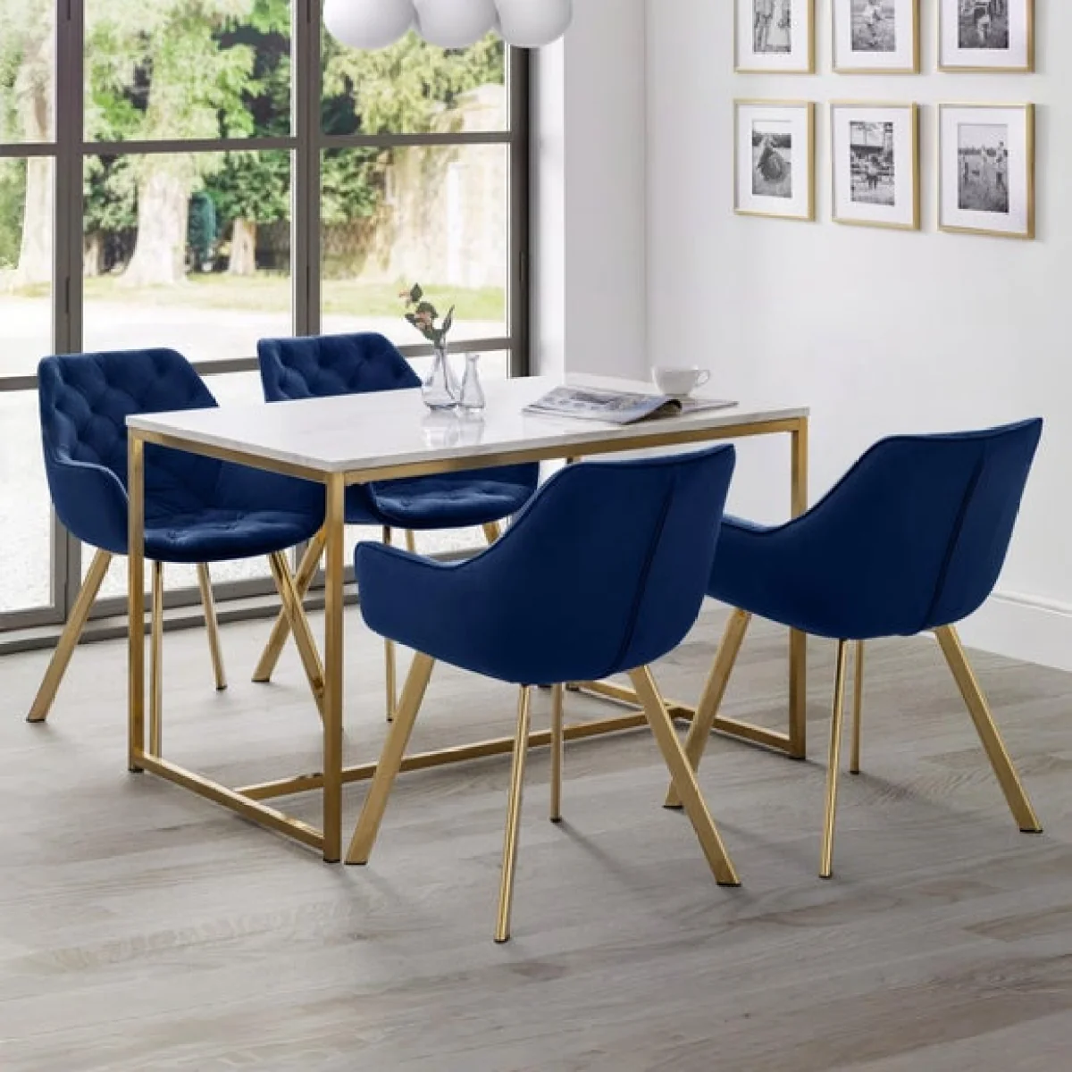 Return - Scala 4 Seater Rectangular Dining Table, Gold – image 10