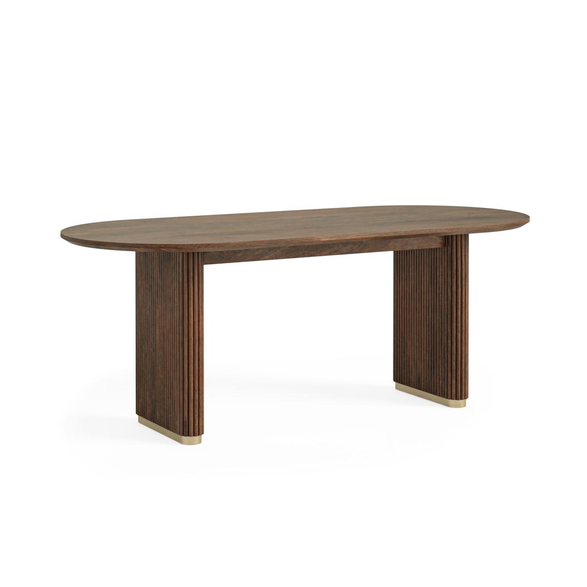 Kiera 6 Seater Oval Dining Table Walnut – image 2