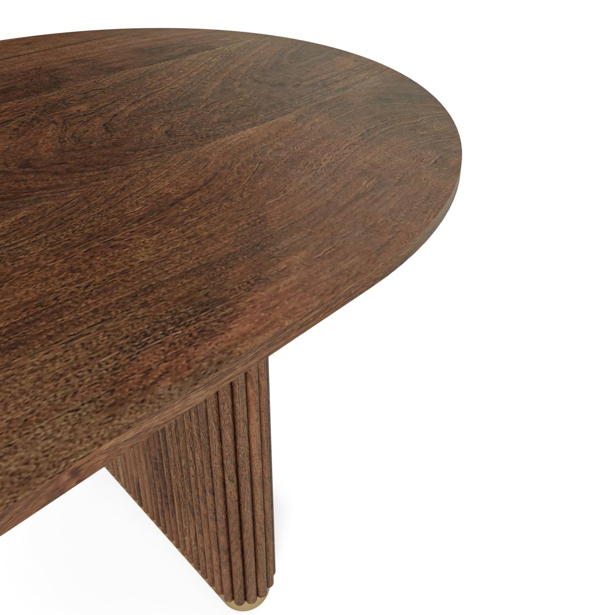 Kiera 6 Seater Oval Dining Table Walnut – image 4
