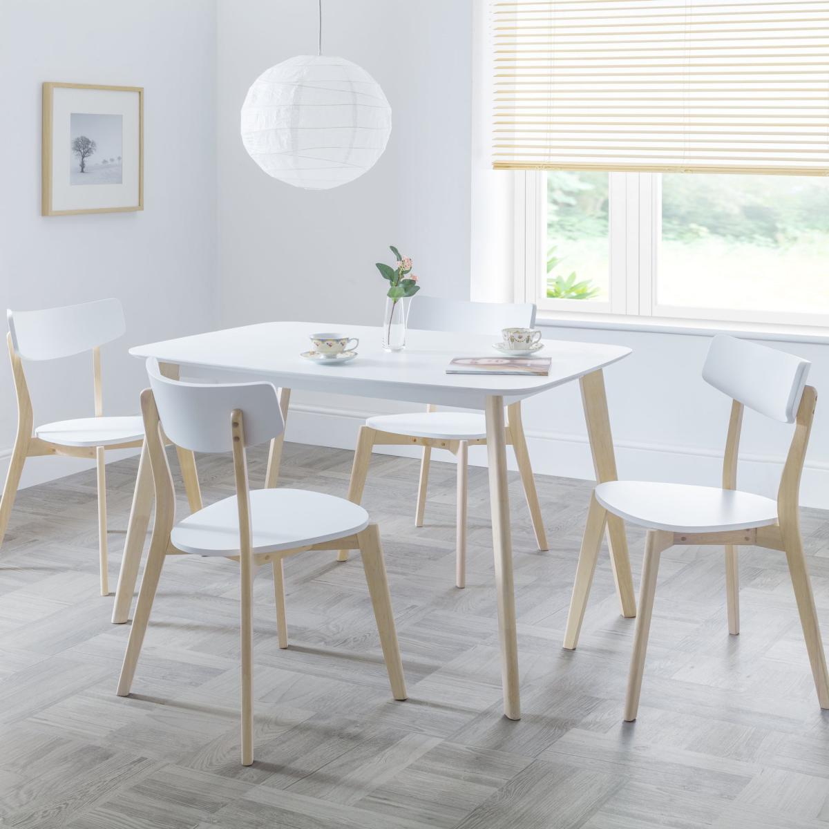 Casa Rectangular Dining Table White White – image 1