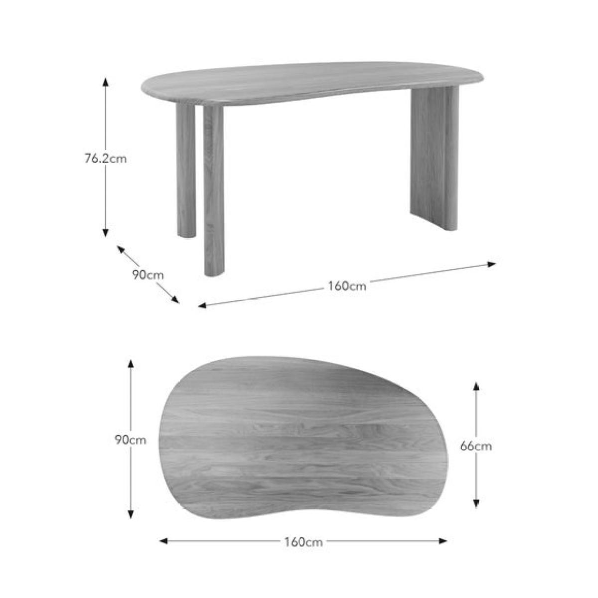 Ludo Kidney Shaped 6 Seater Dining Table – image 6