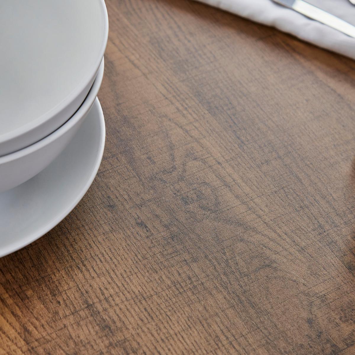 Folding Wood Effect Table Rustic Oak Effect – image 3