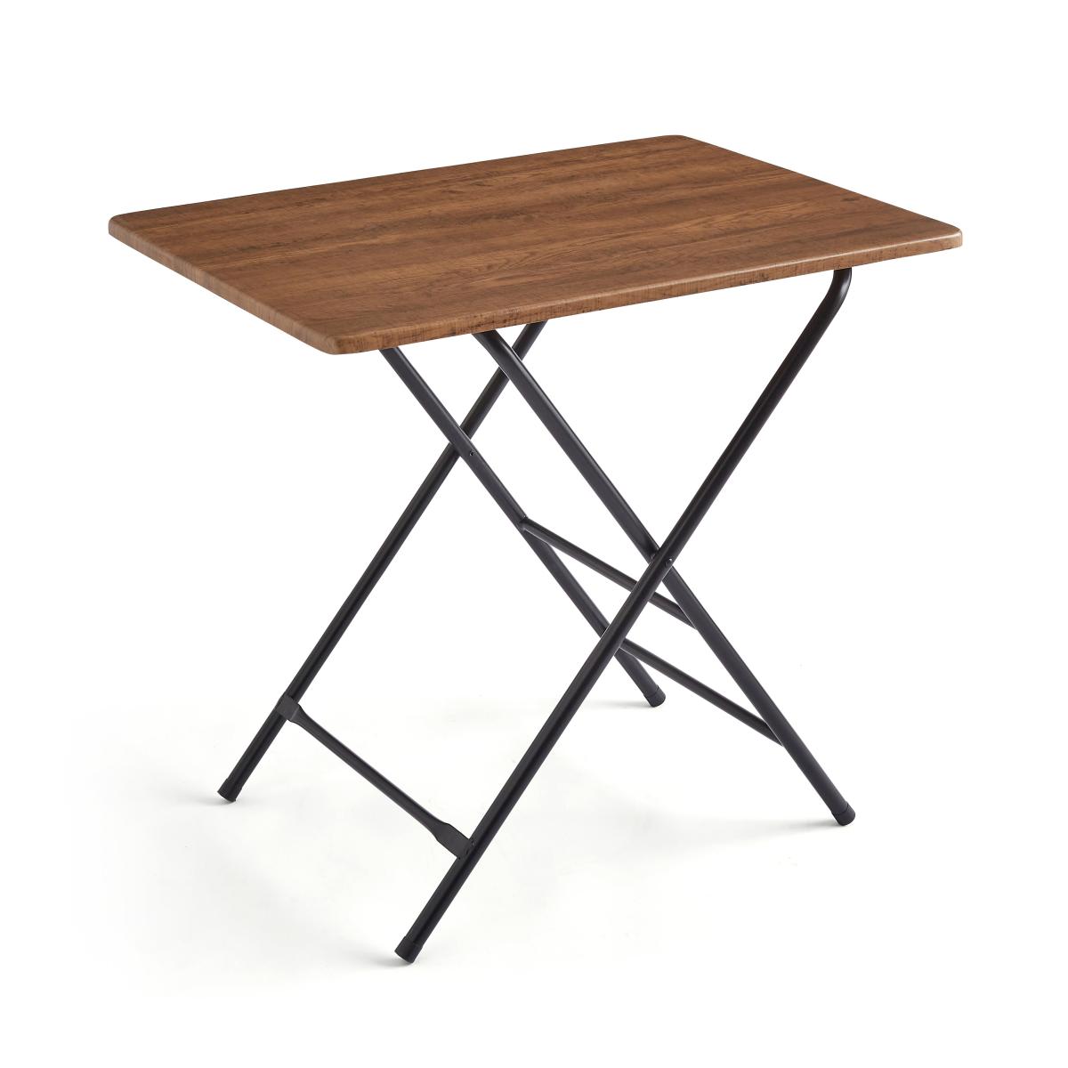 Folding Wood Effect Table Rustic Oak Effect – image 5