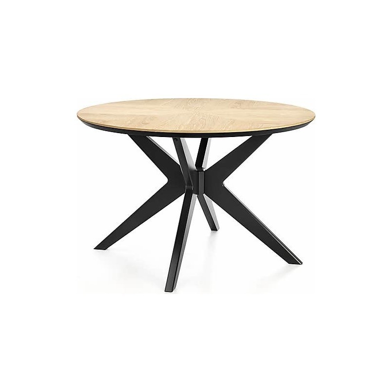 Brunel Circular Dining Table Brown and Grey