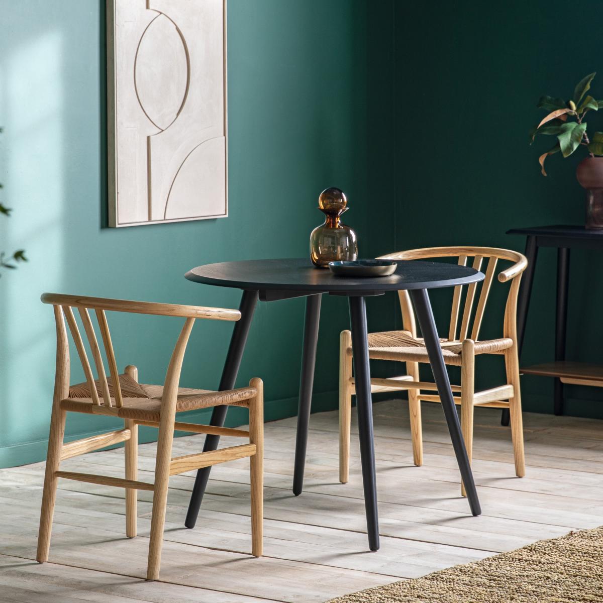 Napa Round Dining Table Black – image 1