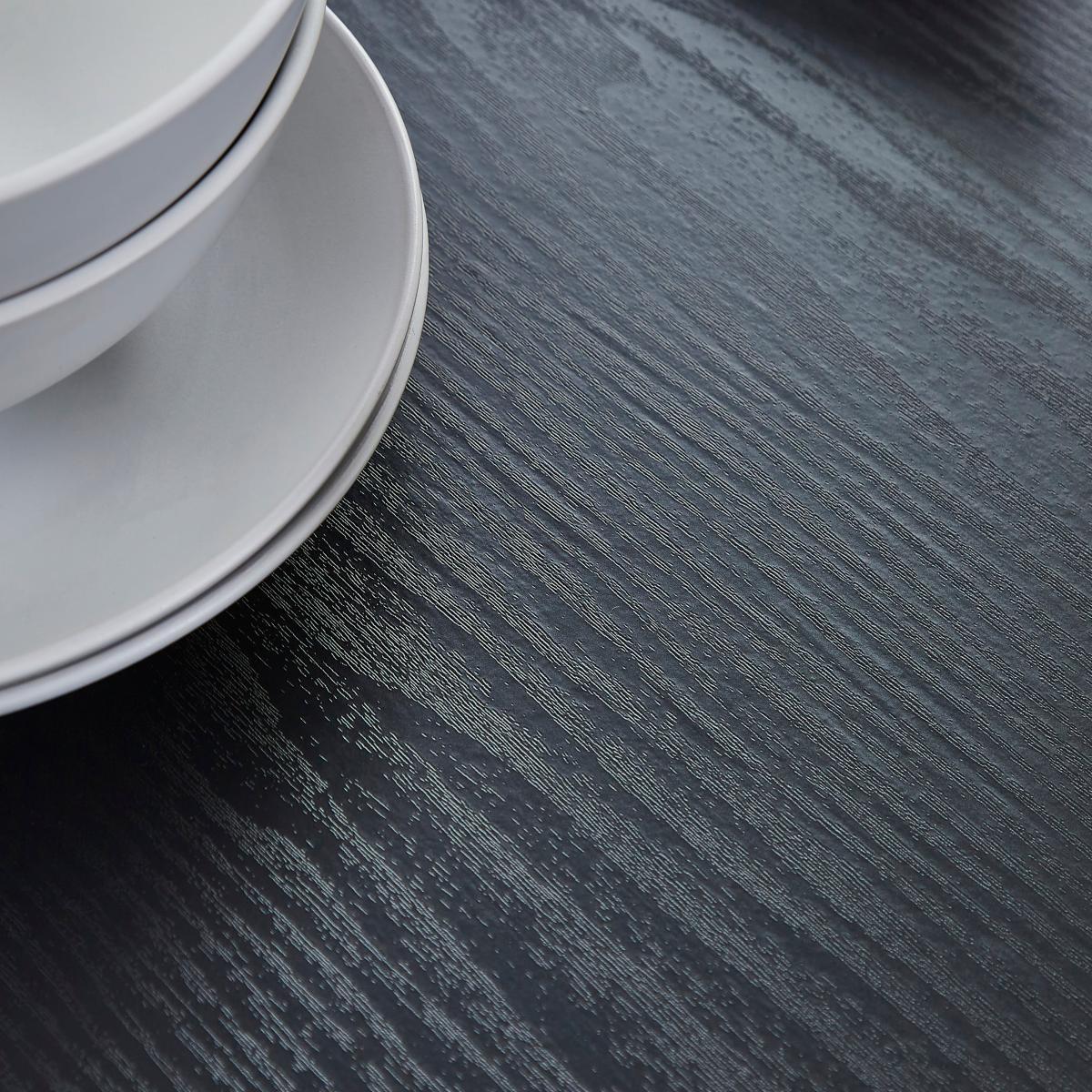 Folding Wood Effect Table Black – image 3