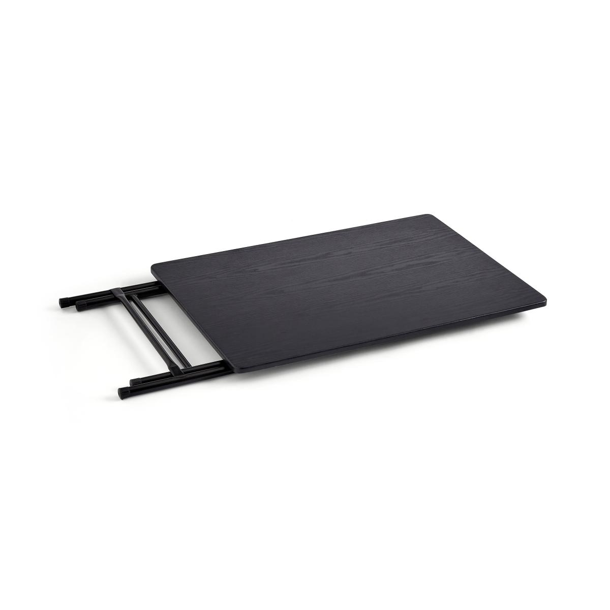 Folding Wood Effect Table Black – image 4