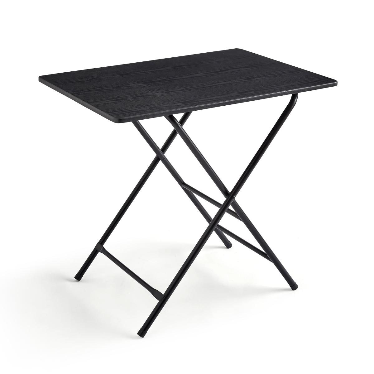 Folding Wood Effect Table Black – image 5
