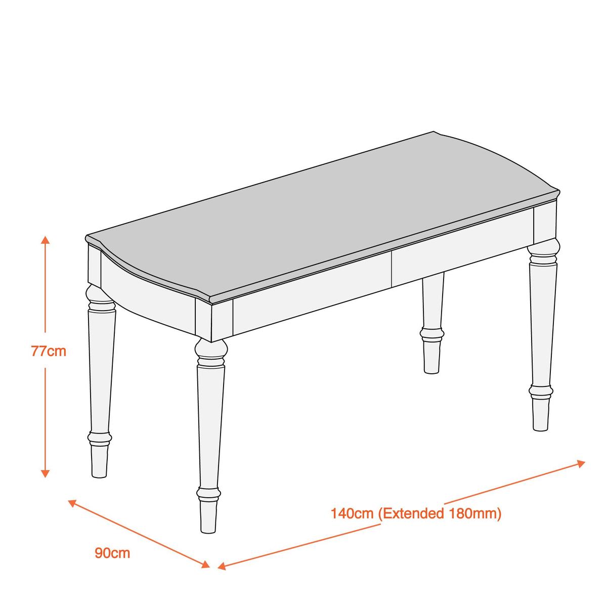 Sophia Grey Dining Table Grey – image 3