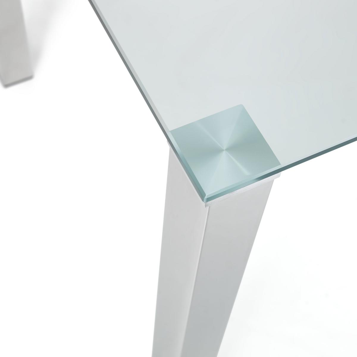 Enzo Rectangular Glass Dining Table Grey – image 4