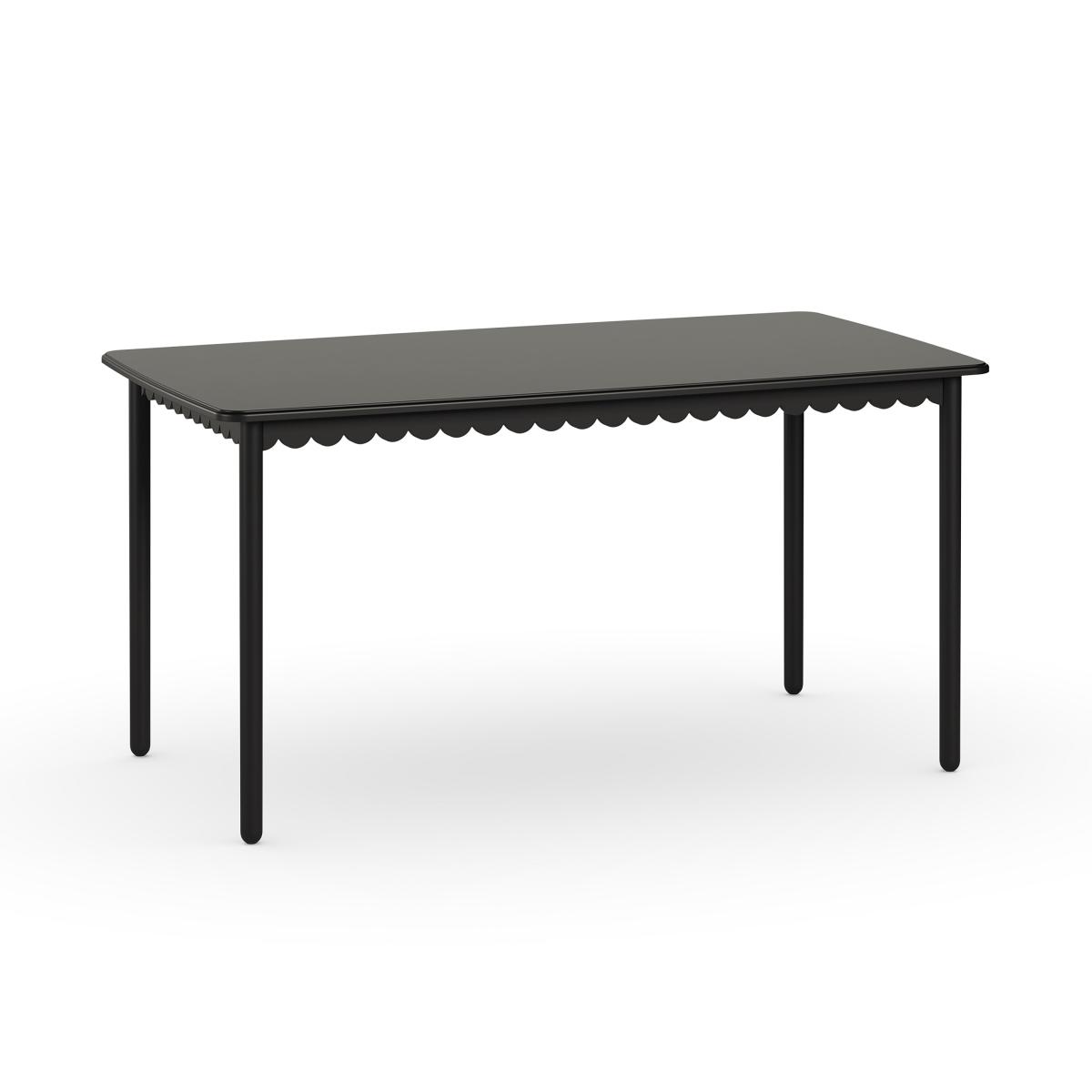 Remi 6 Seater Rectangular Dining Table, Black Black – image 6