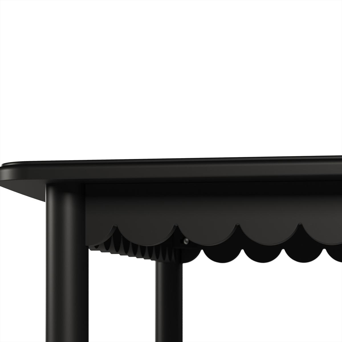 Remi 6 Seater Rectangular Dining Table, Black Black – image 7