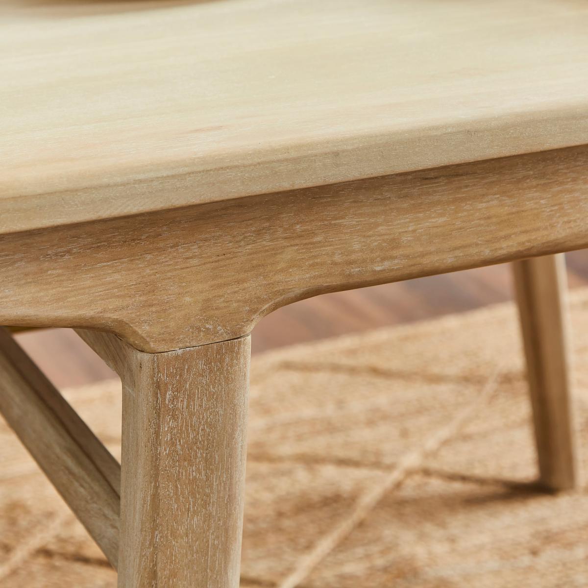 Laila Square Mango Wood Extendable Dining Table Off-White – image 6