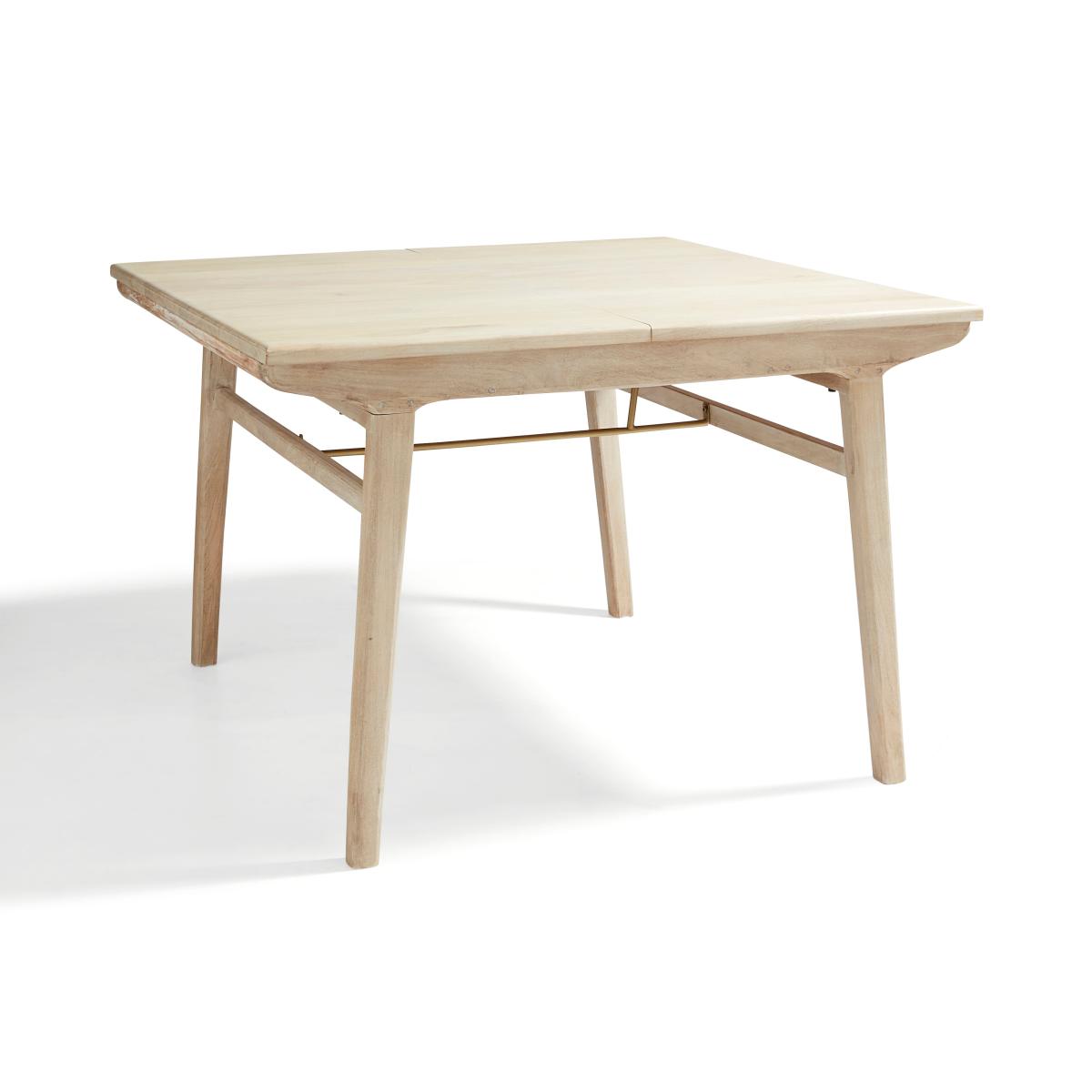 Laila Square Mango Wood Extendable Dining Table Off-White – image 7