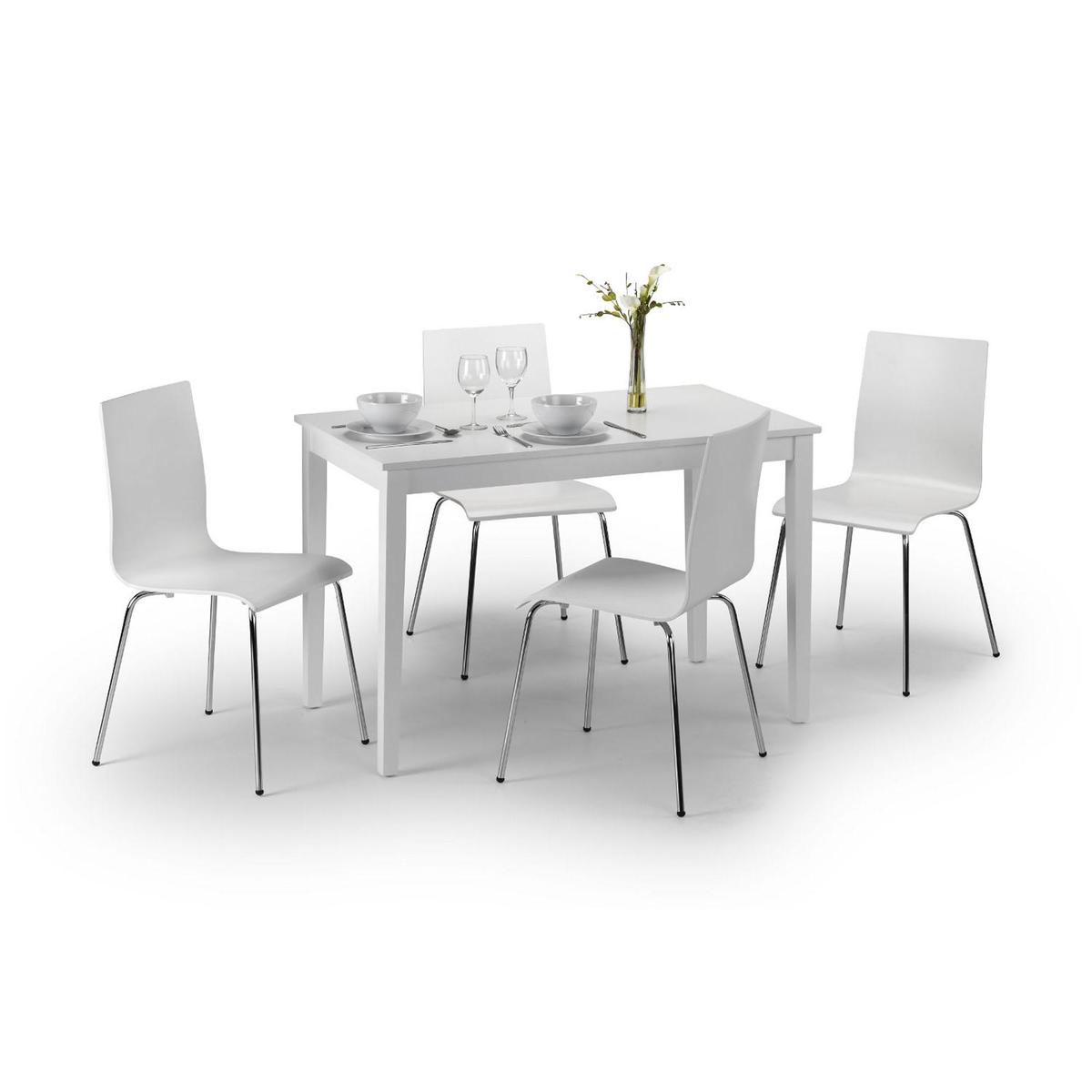 Taku 114cm White Dining Table White – image 2