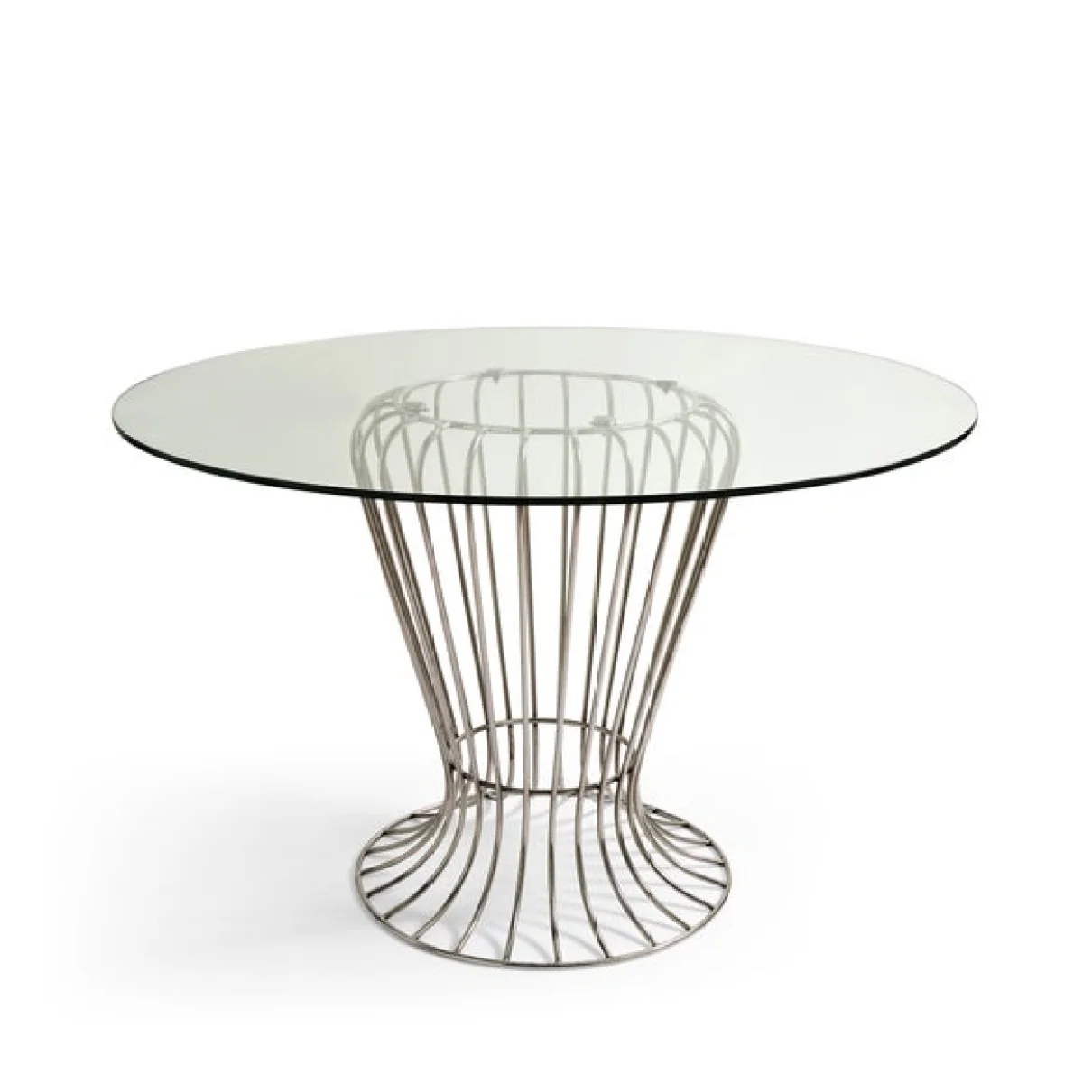 Yinka Ilori Trumpet Round Glass Top Metal Dining Table – image 7
