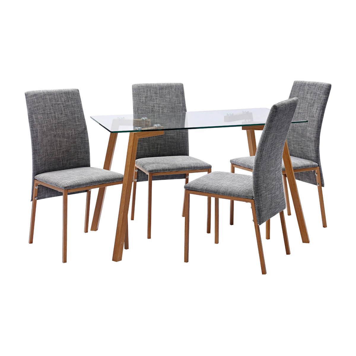 Morton 4 Seater Dining Set Natural – image 1
