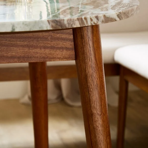 Thea Round Dining Table, Marble and Mango Wood – image 4