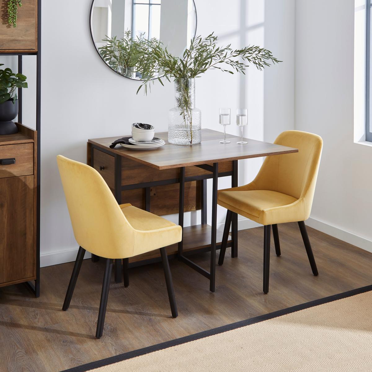 Fulton Drop Leaf Dining Table Dark Wood (Brown) – image 2