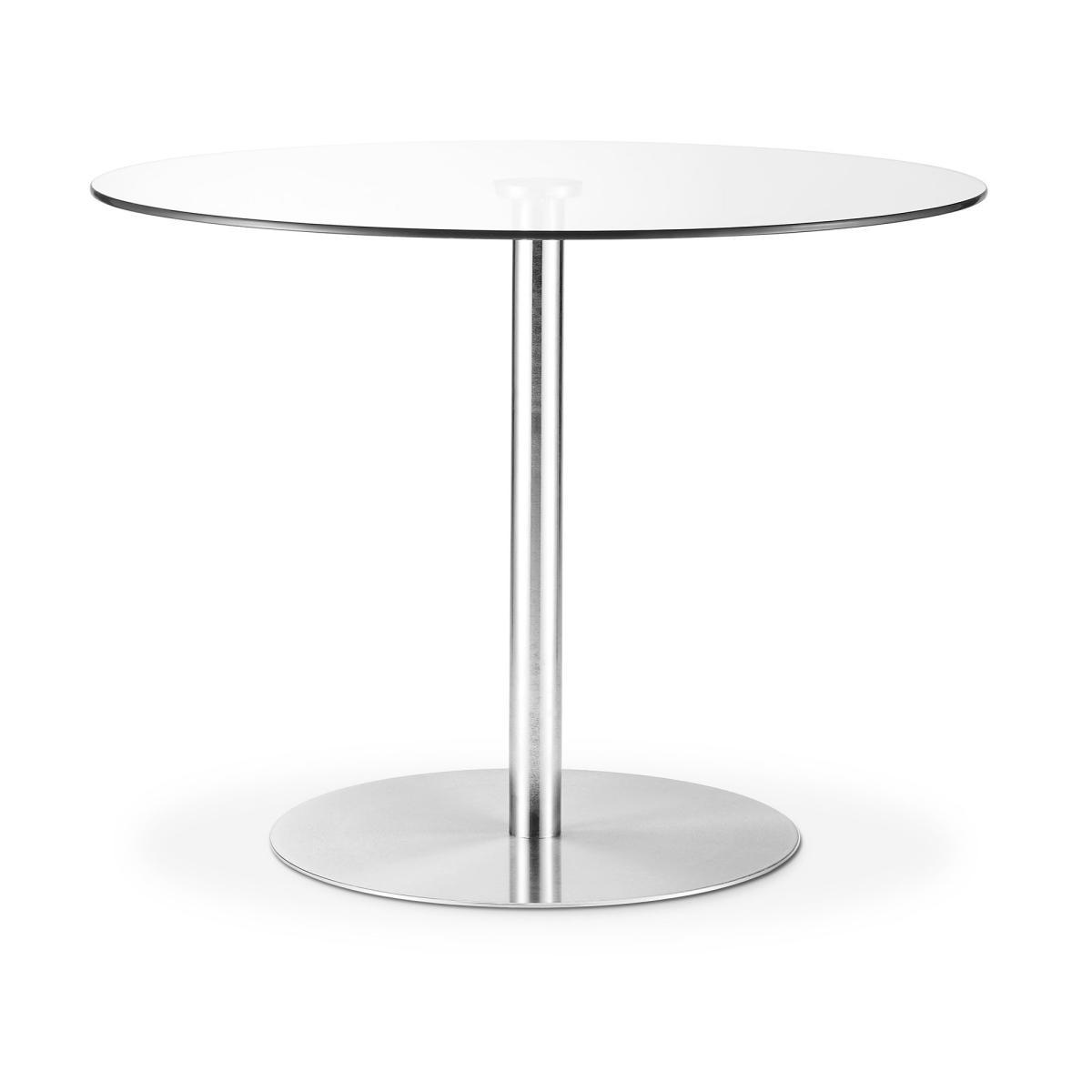 Milan Round Glass Table Silver – image 2