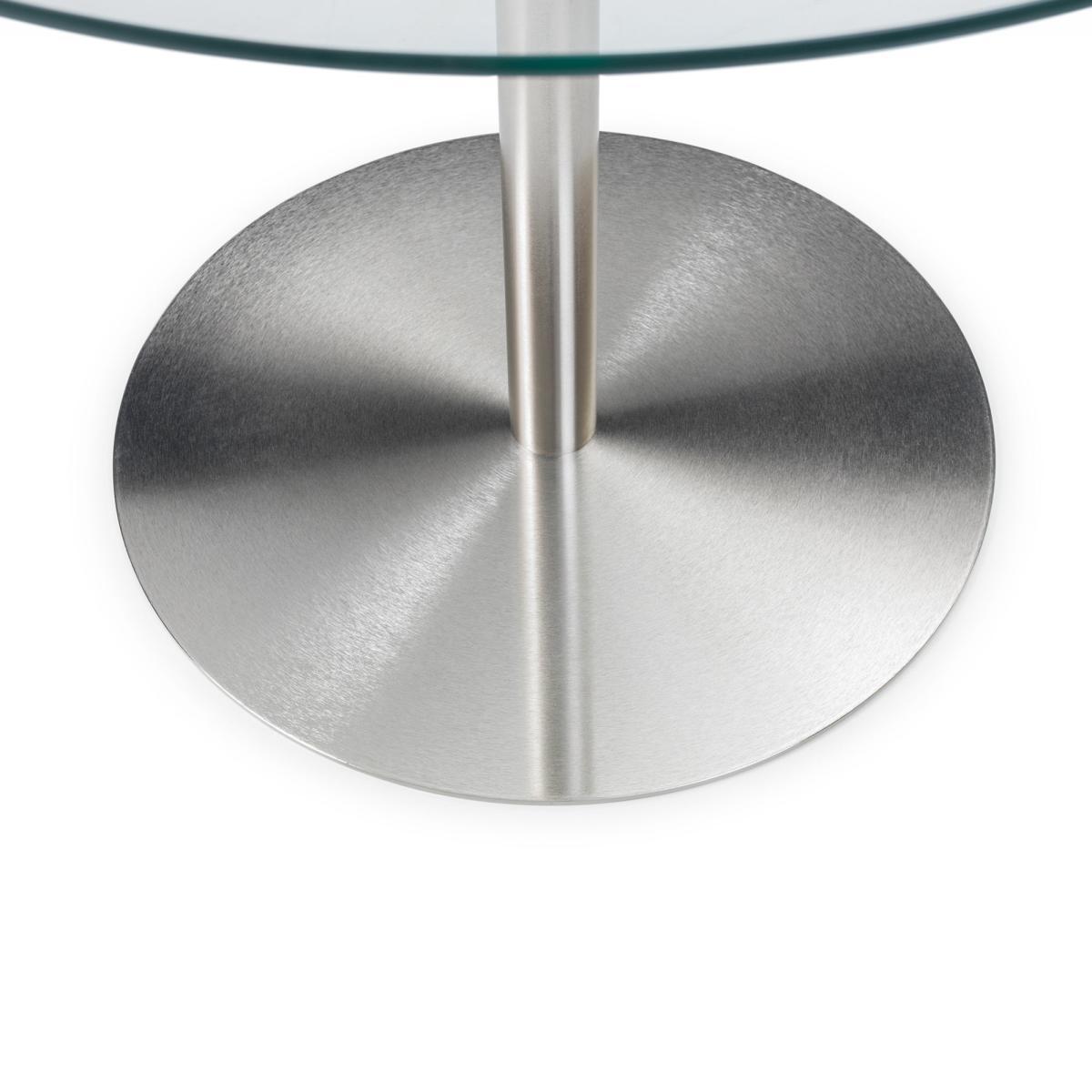 Milan Round Glass Table Silver – image 3