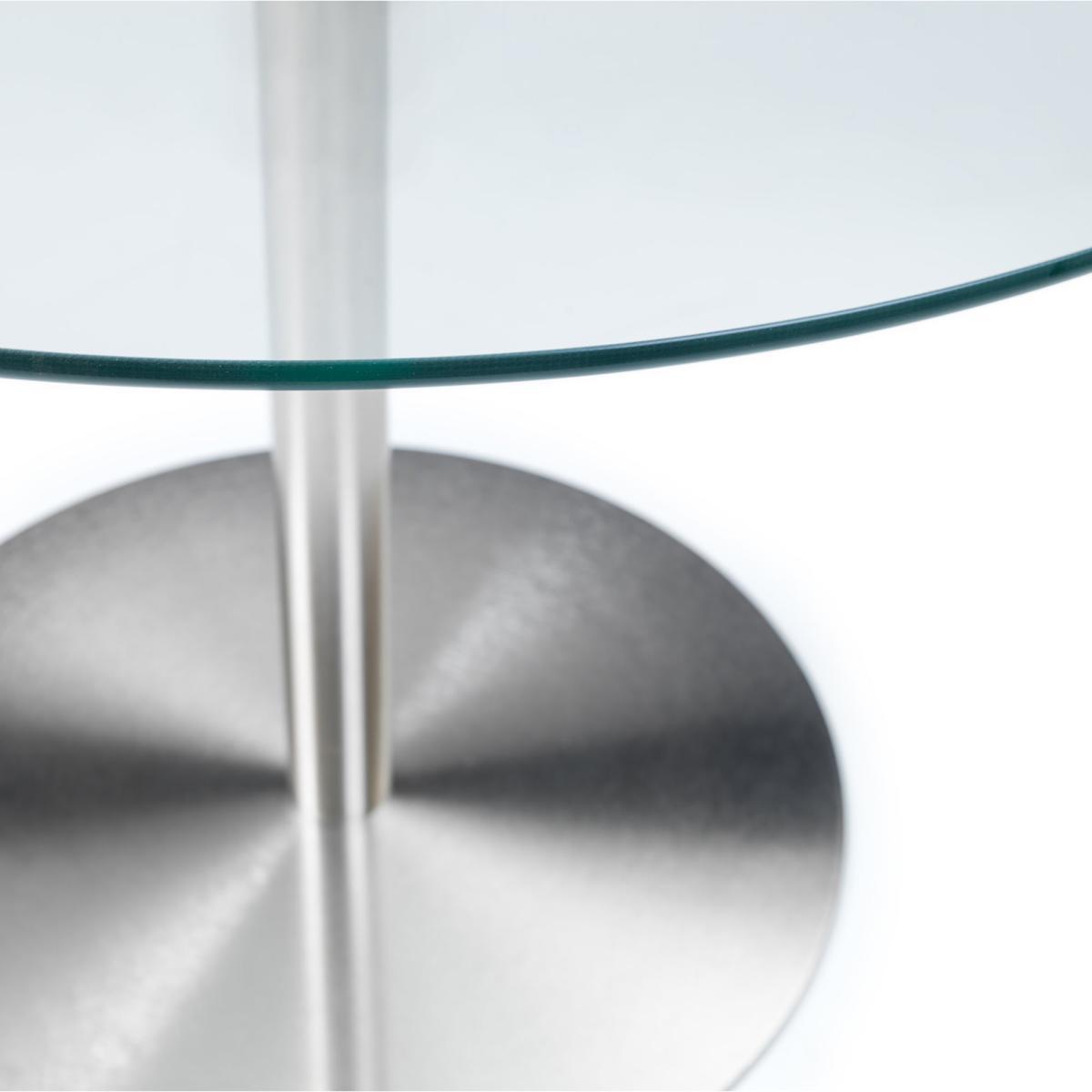 Milan Round Glass Table Silver – image 4