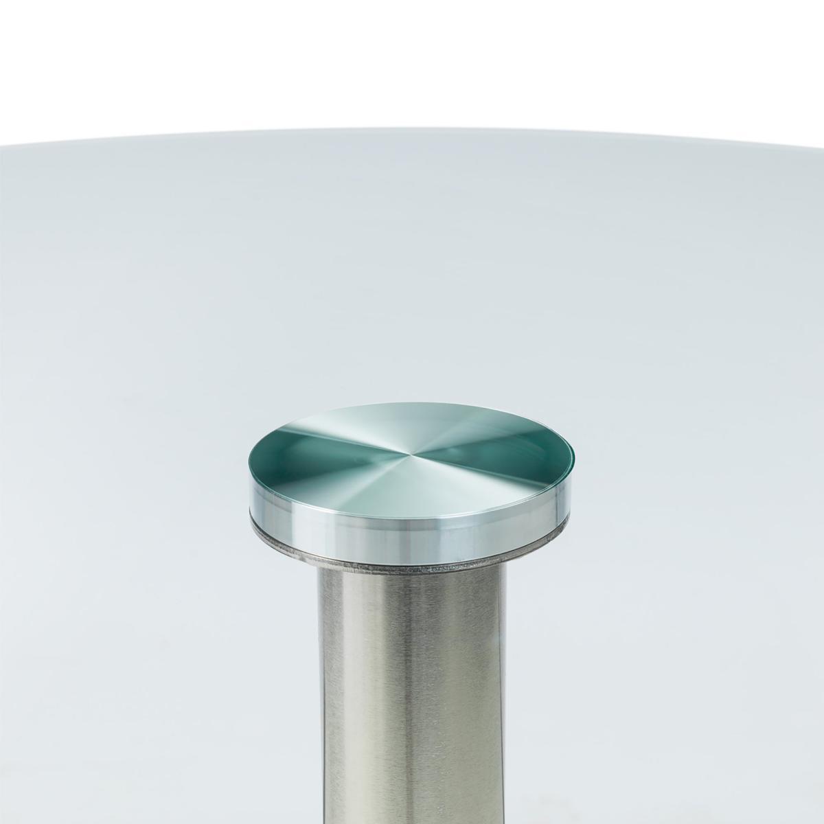 Milan Round Glass Table Silver – image 5