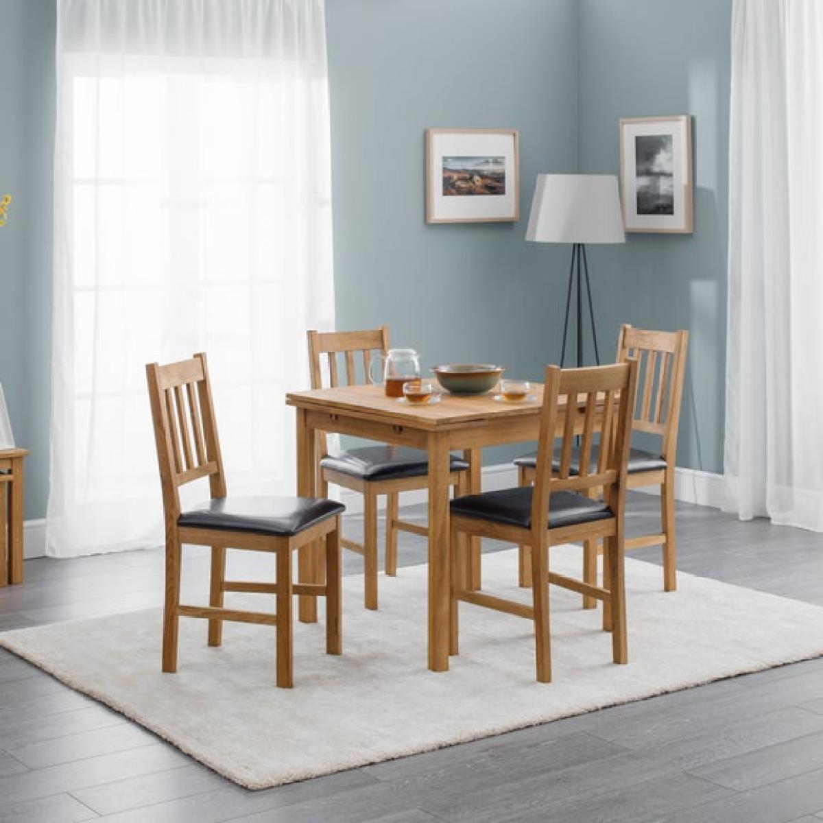 Return - Coxmoor 4-6 Seater Square Extendable Dining Table, Solid Oak – image 2