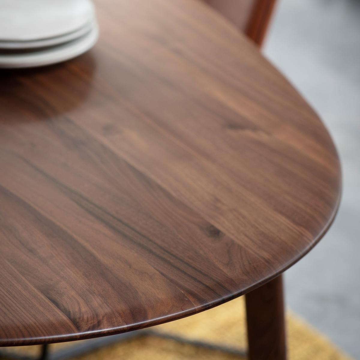 Hinton Oval Walnut Dining Table Brown – image 2