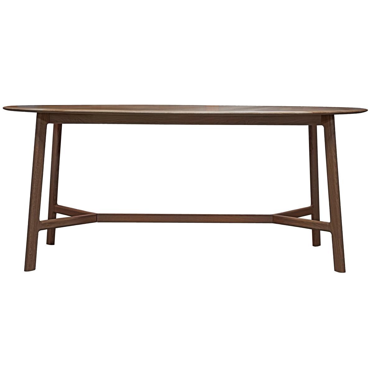 Hinton Oval Walnut Dining Table Brown – image 3
