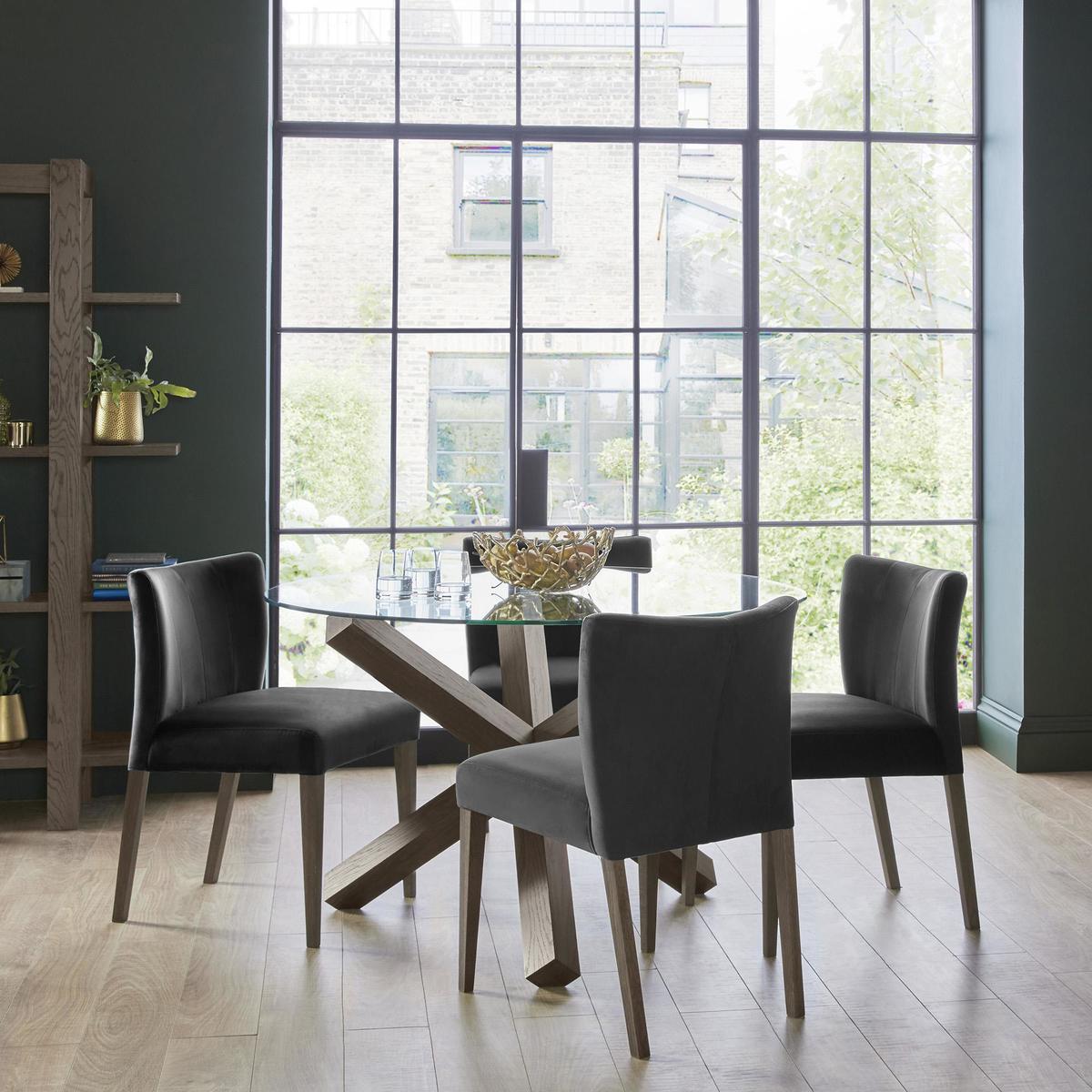 Turin Glass Top Round Table Clear – image 2
