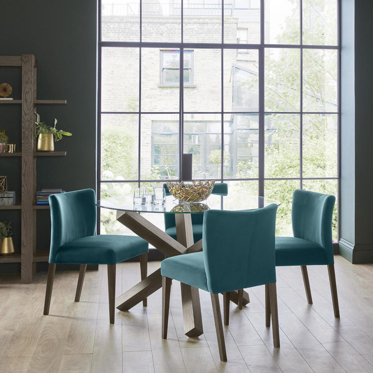 Turin Glass Top Round Table Clear – image 3