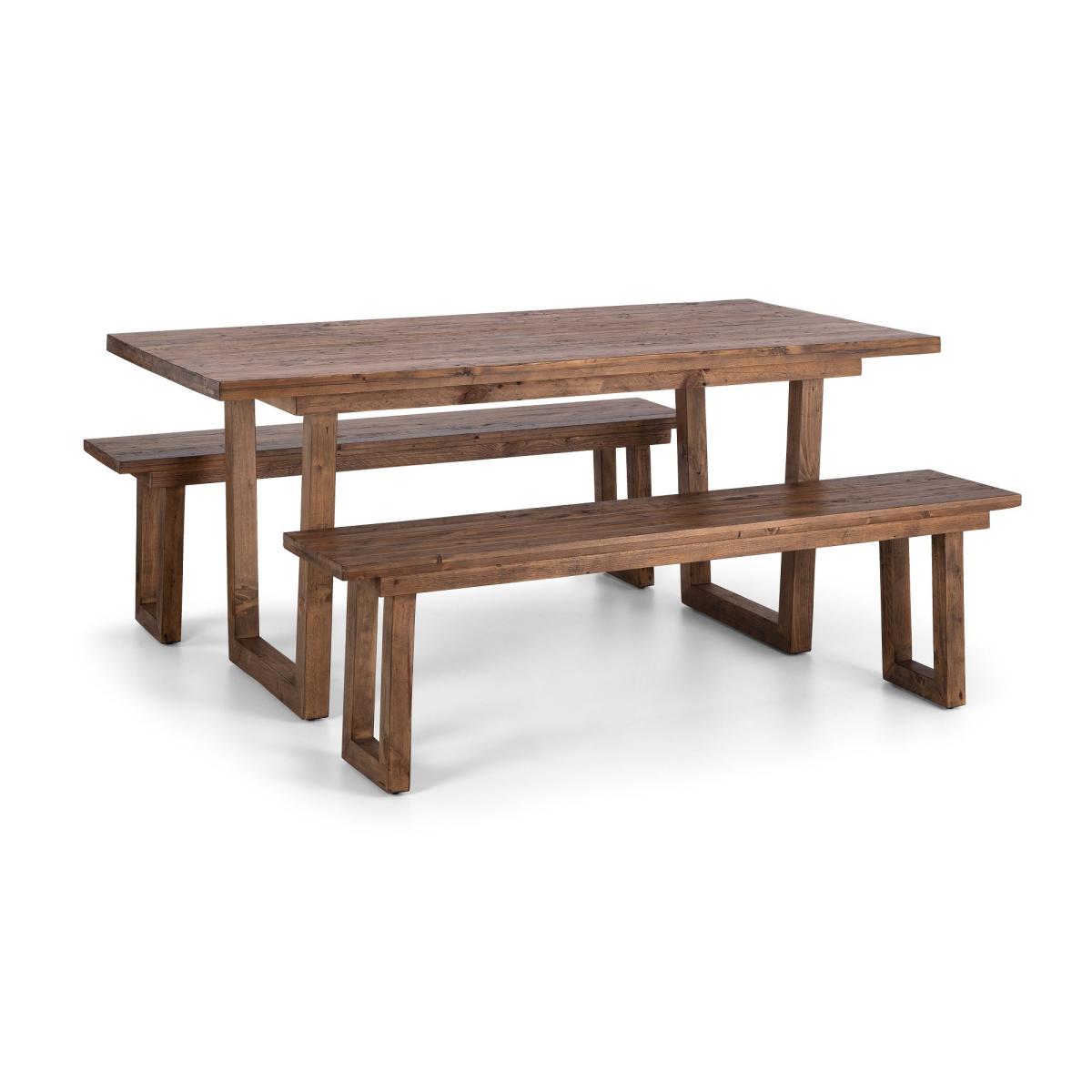 Woburn 4 Seater Dining Table, Pine Brown – image 5