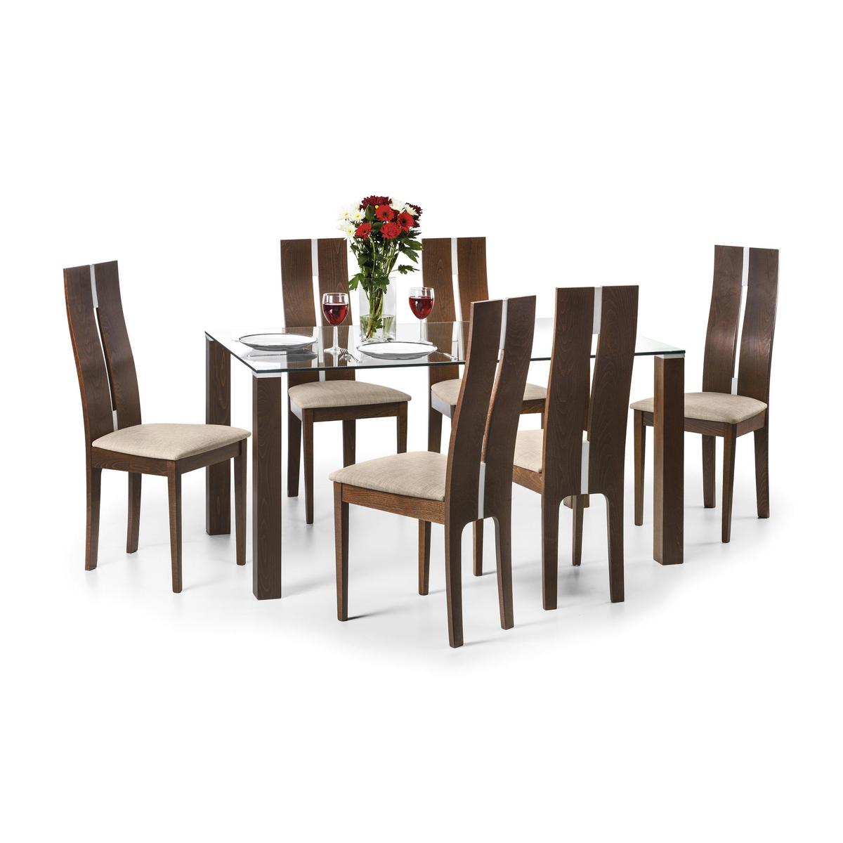 Cayman Glass Top Dining Table Brown – image 2