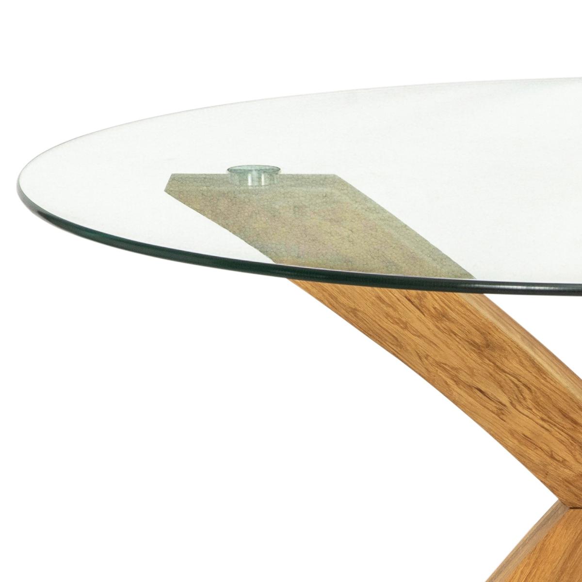 Xavi 4 Seater Round Dining Table, Oak Oak (Brown) – image 4