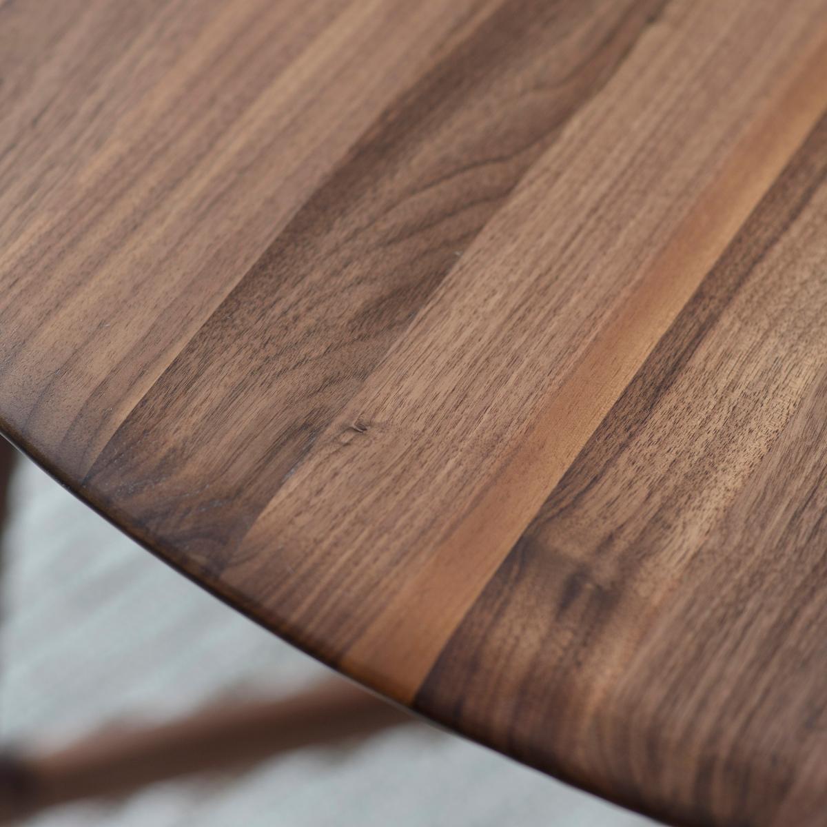 Mabie Walnut 4 Seater Round Dining Table Walnut (Brown) – image 2