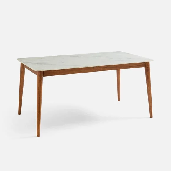 Thea Rectangle Dining Table, Marble and Mango Wood – image 6
