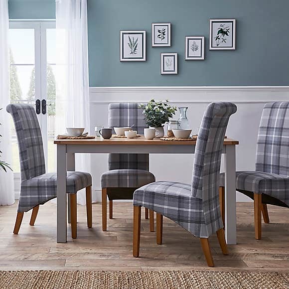 Bromley Grey Dining Table Grey and Brown – image 3