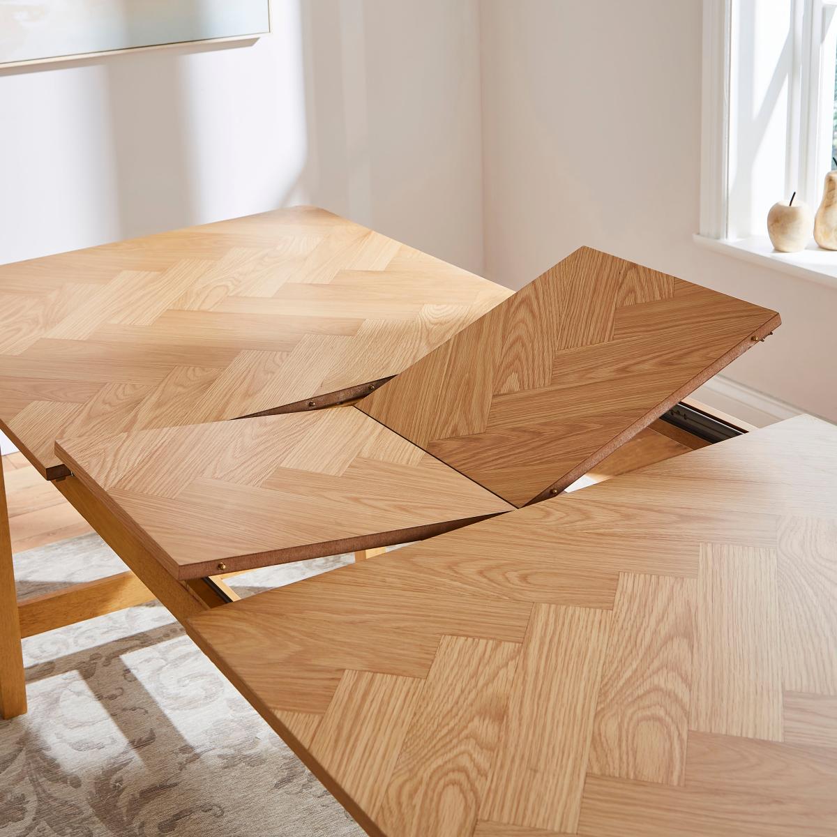 Frederick 8 Seater Rectangular Extendable Dining Table Natural – image 5