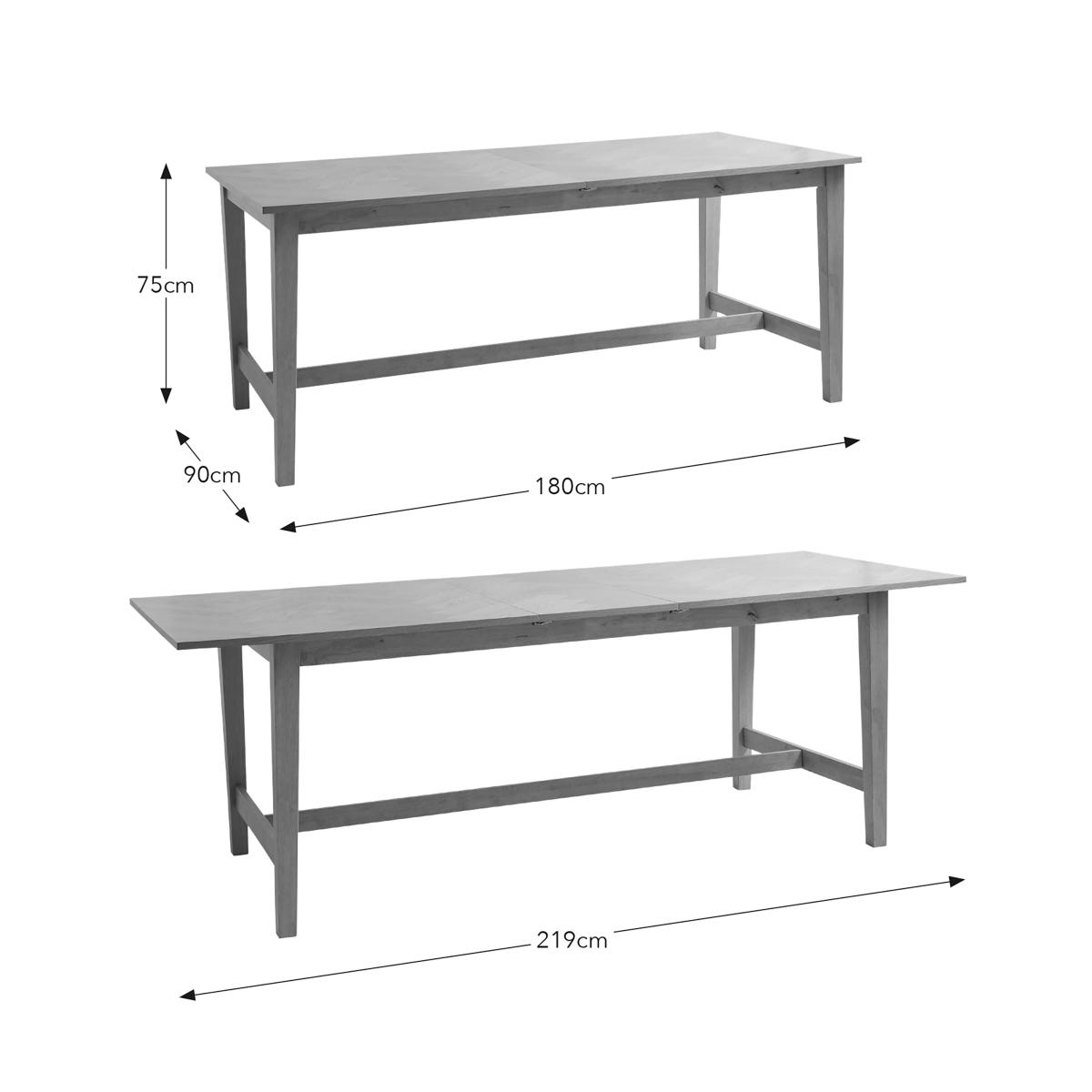 Frederick 8 Seater Rectangular Extendable Dining Table Natural – image 8
