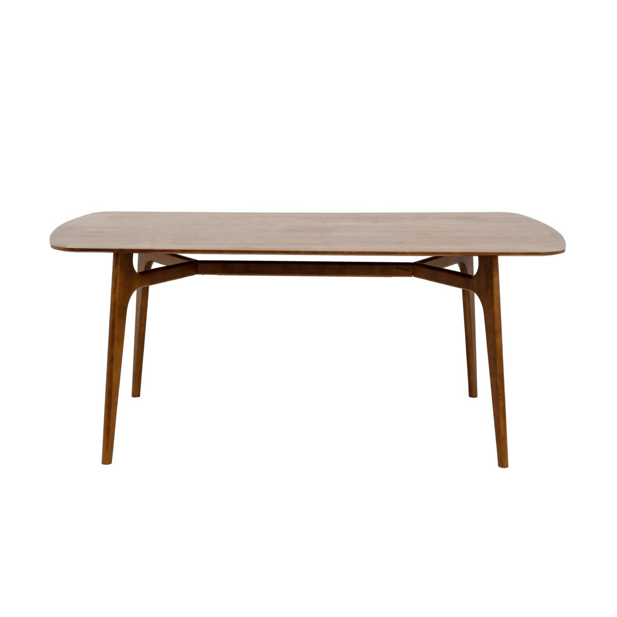 Elements Alva 6 Seater Rectangular Dining Table Rectangular, Walnut Stained Brown – image 2