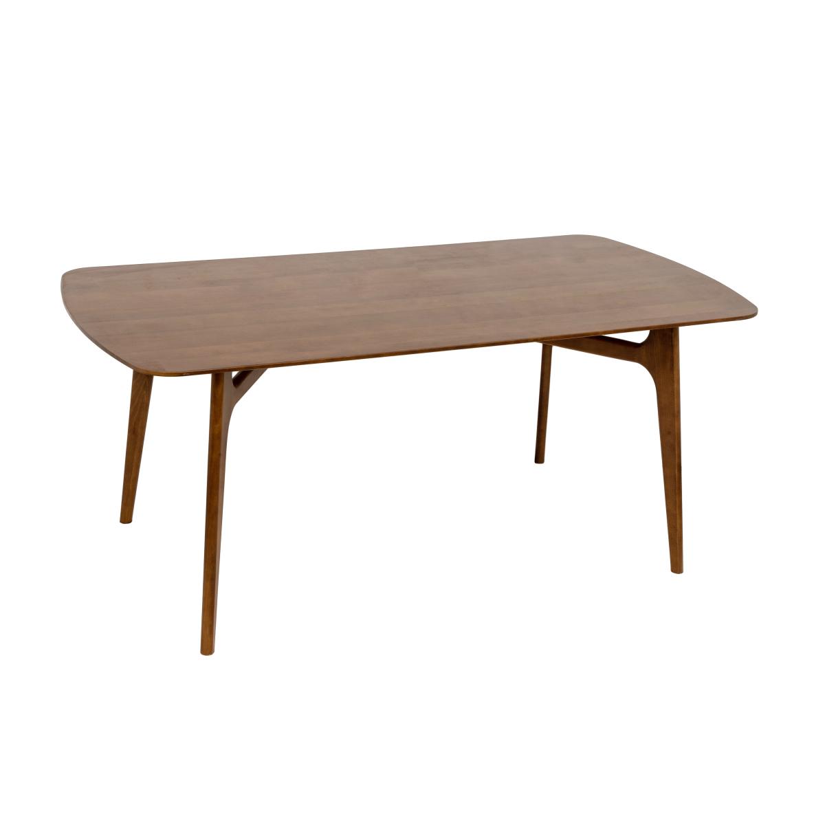 Elements Alva 6 Seater Rectangular Dining Table Rectangular, Walnut Stained Brown – image 3