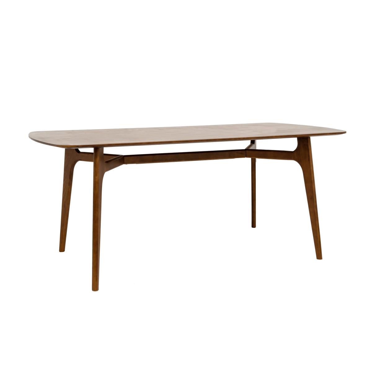 Elements Alva 6 Seater Rectangular Dining Table Rectangular, Walnut Stained Brown – image 4
