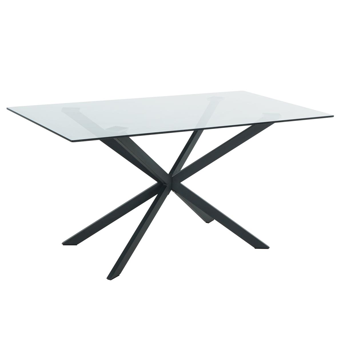 Lumia Black Rectangular Dining Table Black – image 2
