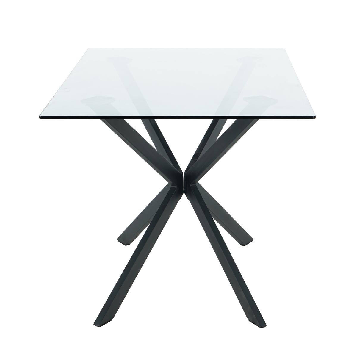 Lumia Black Rectangular Dining Table Black – image 3