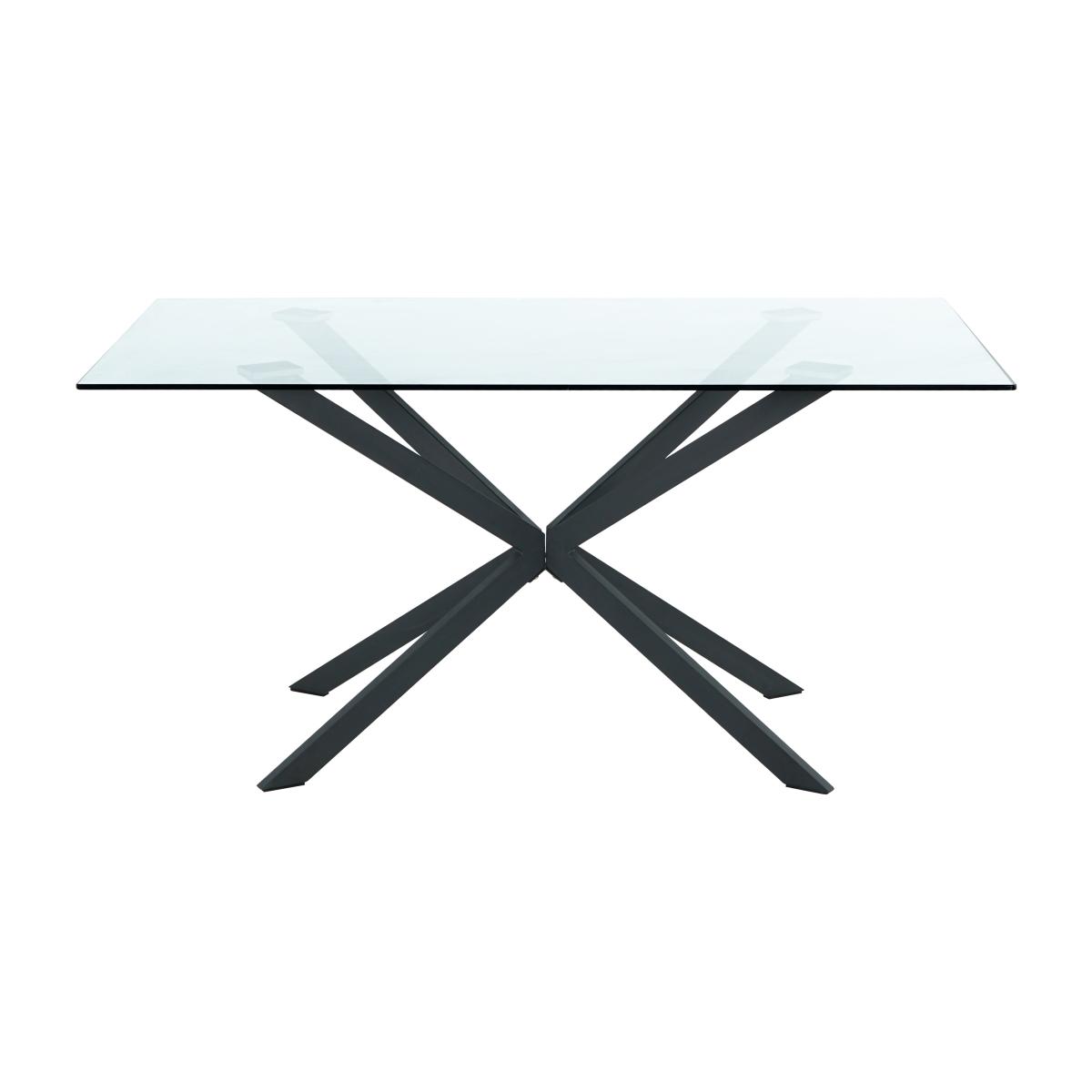 Lumia Black Rectangular Dining Table Black – image 1