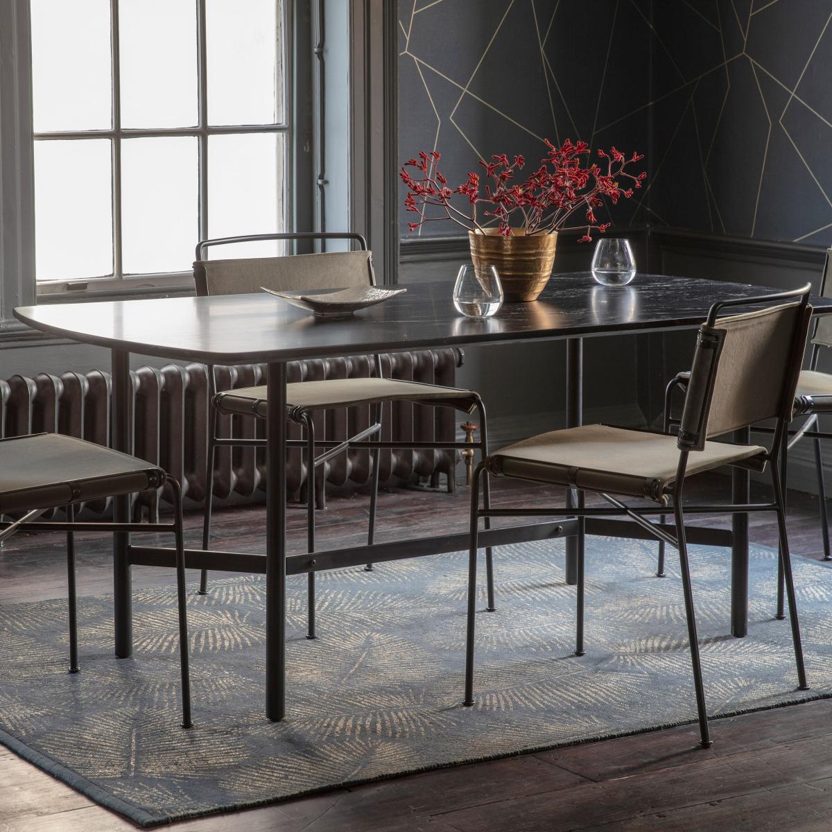 Fairbank Dining Table Dark Wood (Brown) – image 1