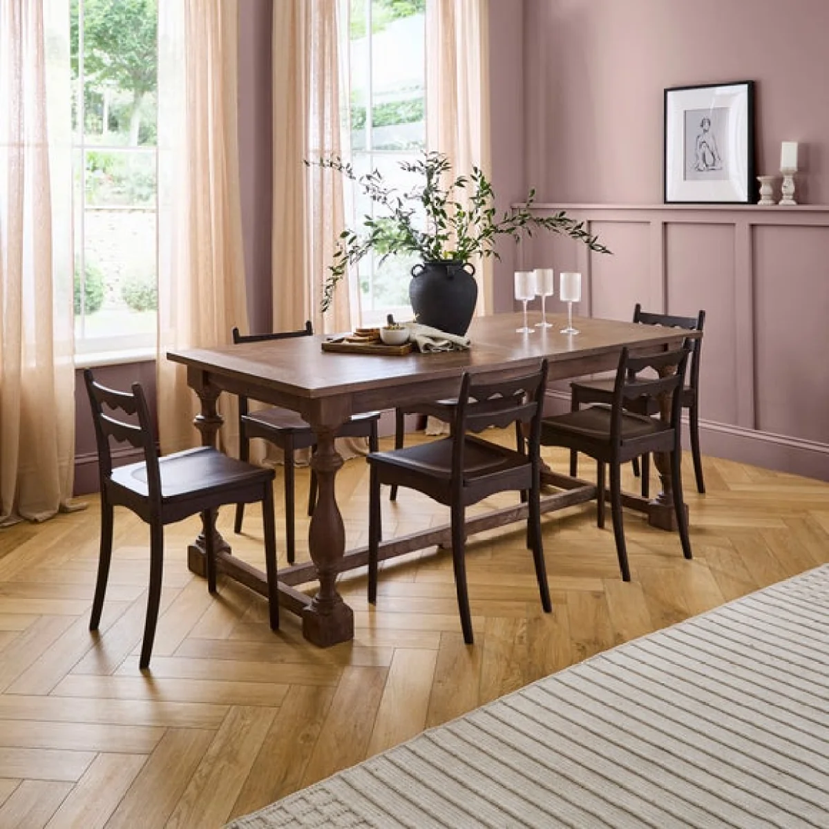 Bridget 6 to 8 Seater Rectangular Dining Table, Mango Wood – image 1
