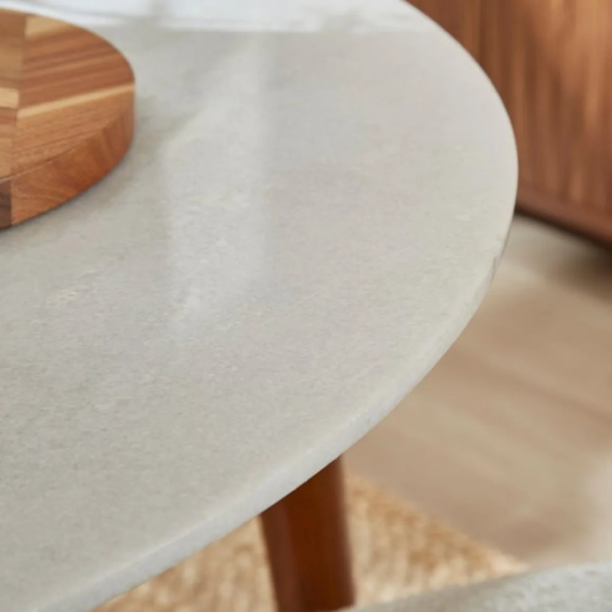Thea Round Marble 4 Seater Dining Table – image 2