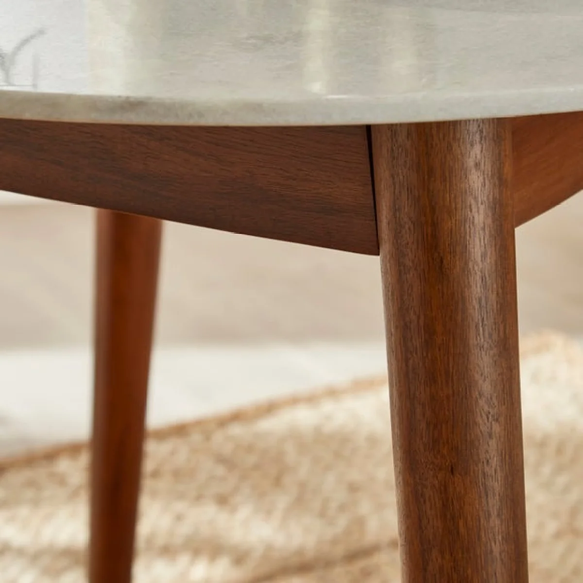 Thea Round Marble 4 Seater Dining Table – image 3